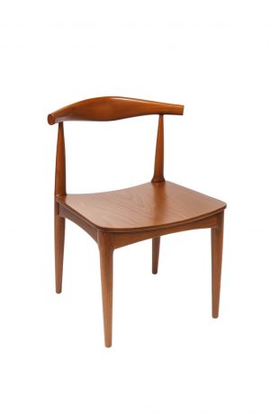 Trendler's Charlotte Mid-Century Modern Dining Chair with Curved Back and Scooped Seat