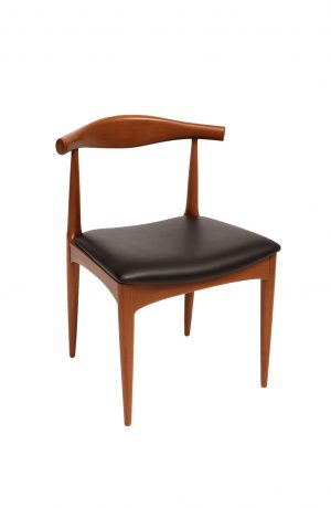 Trendler's Charlotte Mid-Century Modern Dining Chair with Curved Back and Seat Cushion
