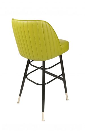 Trendler's HD Modern Metal Upholstered Bar Stool with Channeled Back Style