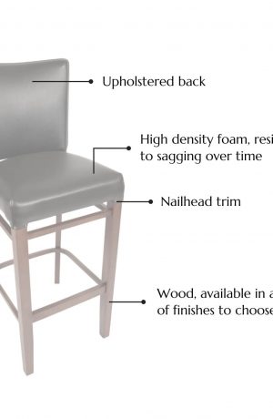Featuring an upholstered back and seat, high density foam which resists sagging over time, nailhead trim along the front side of the the seat, and it's made of beechwood which is available in a variety of finishes to choose from!