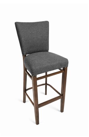Trendler's Jacob Solid Wood Bar Stool with Fabric on Back