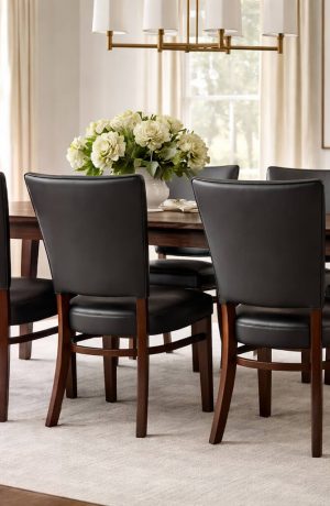 Trendler's Jacob Black Dining Chairs in Modern Dining Room - Full Dining Room