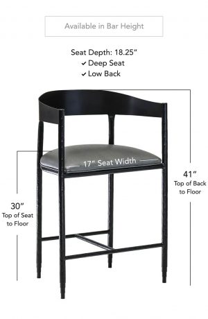 Wesley Allen's Lorenzo Bar Height Dimensions