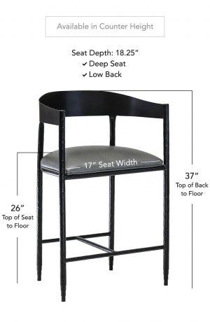 Wesley Allen's Lorenzo Counter Height Dimensions