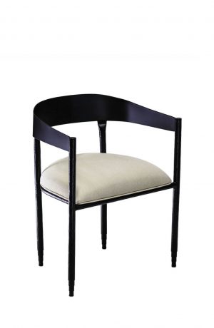 Wesley Allen's Lorenzo Modern Dining Arm Chair with Curved Back