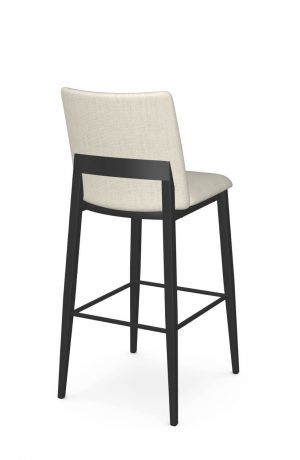 Amisco's Charlotte Modern Metal Bar Stool with Back - Back