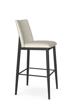 Amisco's Charlotte Modern Metal Bar Stool with Back - Side