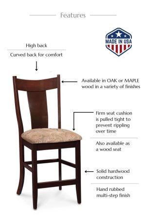Features of this bar stool