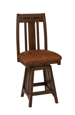 Aspen Dark Brown Oak Wood Finish with High Back