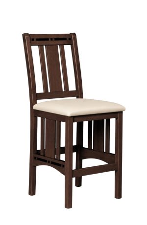 Aspen Maple Brown Wood Bar Stool with High Back