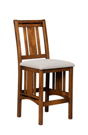 Aspen Michaels Oak Wood Bar Stool with Back