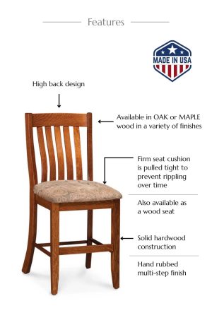 Features of this bar stool
