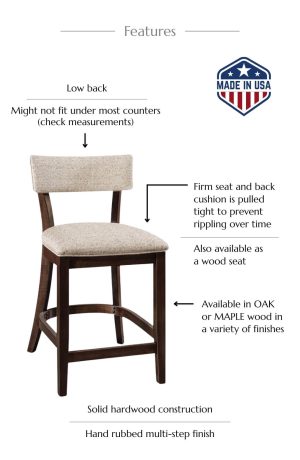 Features of this bar stool