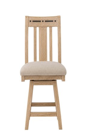Lodge bar stool natural wood solid bar stool - Simply Amish - Aspen
