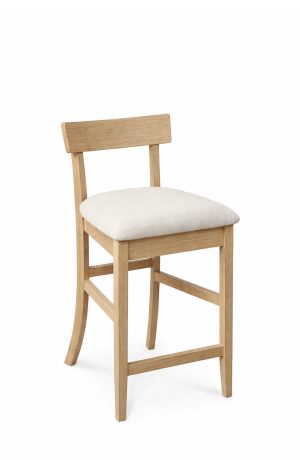 Simply Amish's Albany Natural Wood Bar Stool with Low Back