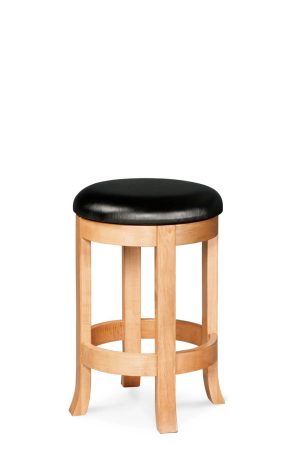 Simply Amish's Belmont Round Backless Swivel Bar Stool
