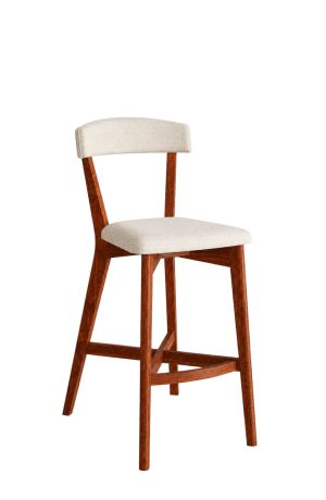 Simply Amish's Bourbon Wood Bar Stool with Back
