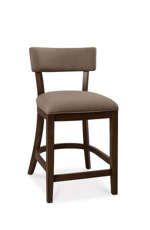 Simply Amish's Kimberly Brown Wood Bar Stool with Fabric
