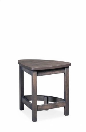 Simply Amish's Sector Backless Triangle-Shaped Wood Bar Stool with Wood Seat