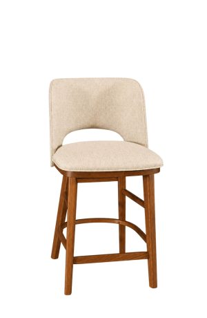 Transitional Chestnut Wood Oak Bar Stool - Broadway