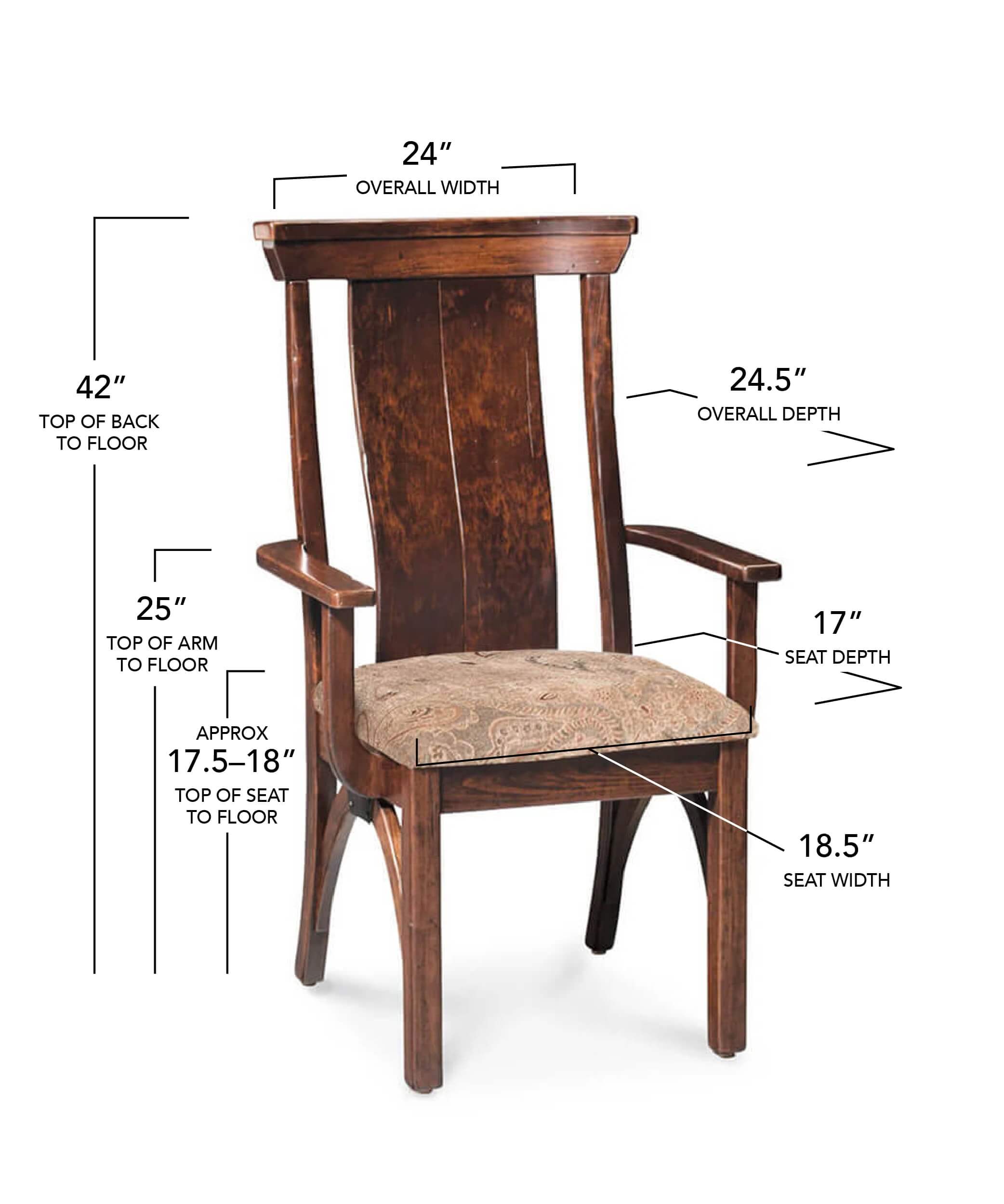 B&O Railroad© Trestle Bridge Wood Arm Chair with High Back