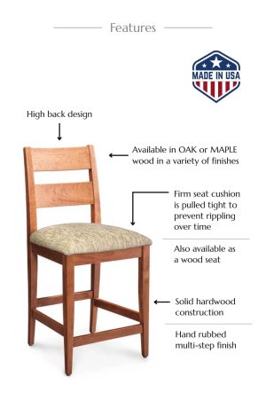 Features of this bar stool