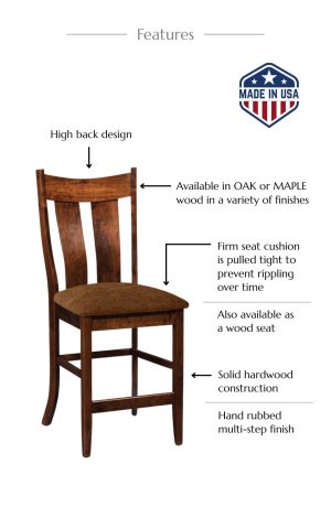 Features of this bar stool