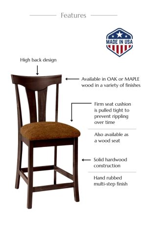 Features of this bar stool