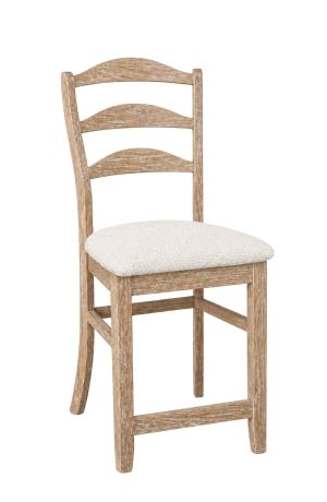 Hamilton Natural Wood Oak Bar Stool with Ladder Back