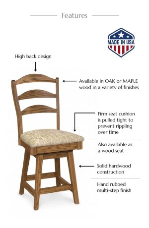 Features of this bar stool
