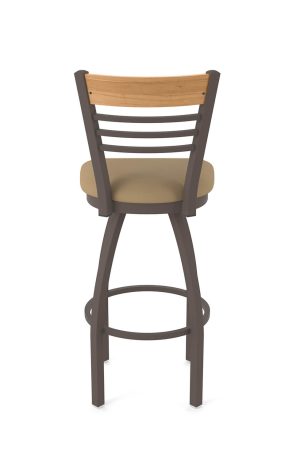 Holland's 880 Eleanor Bronze Swivel Bar Stool with Ladder Back - Back