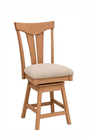 Honey Oak Wood Swivel Bar Stool - Simply Amish Dayton
