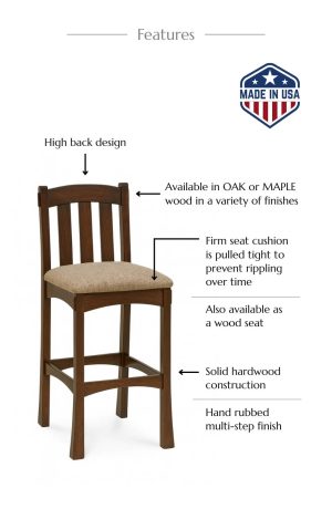 Features of this bar stool