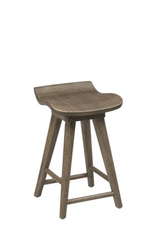 Mason Chesapeake Oak Backless Swivel Bar Stool