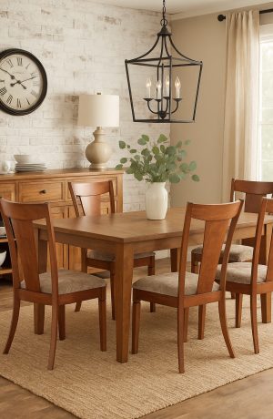 Simply Amish's Allison Solid Wood Dining Chairs in Boho Dining Room