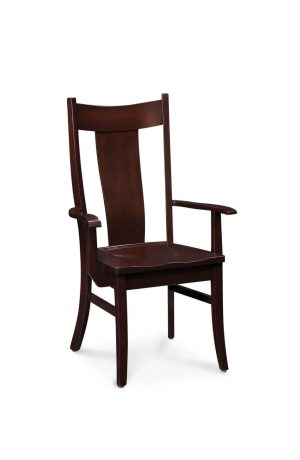 Simply Amish's Arnold Wood Arm Chair with High Back