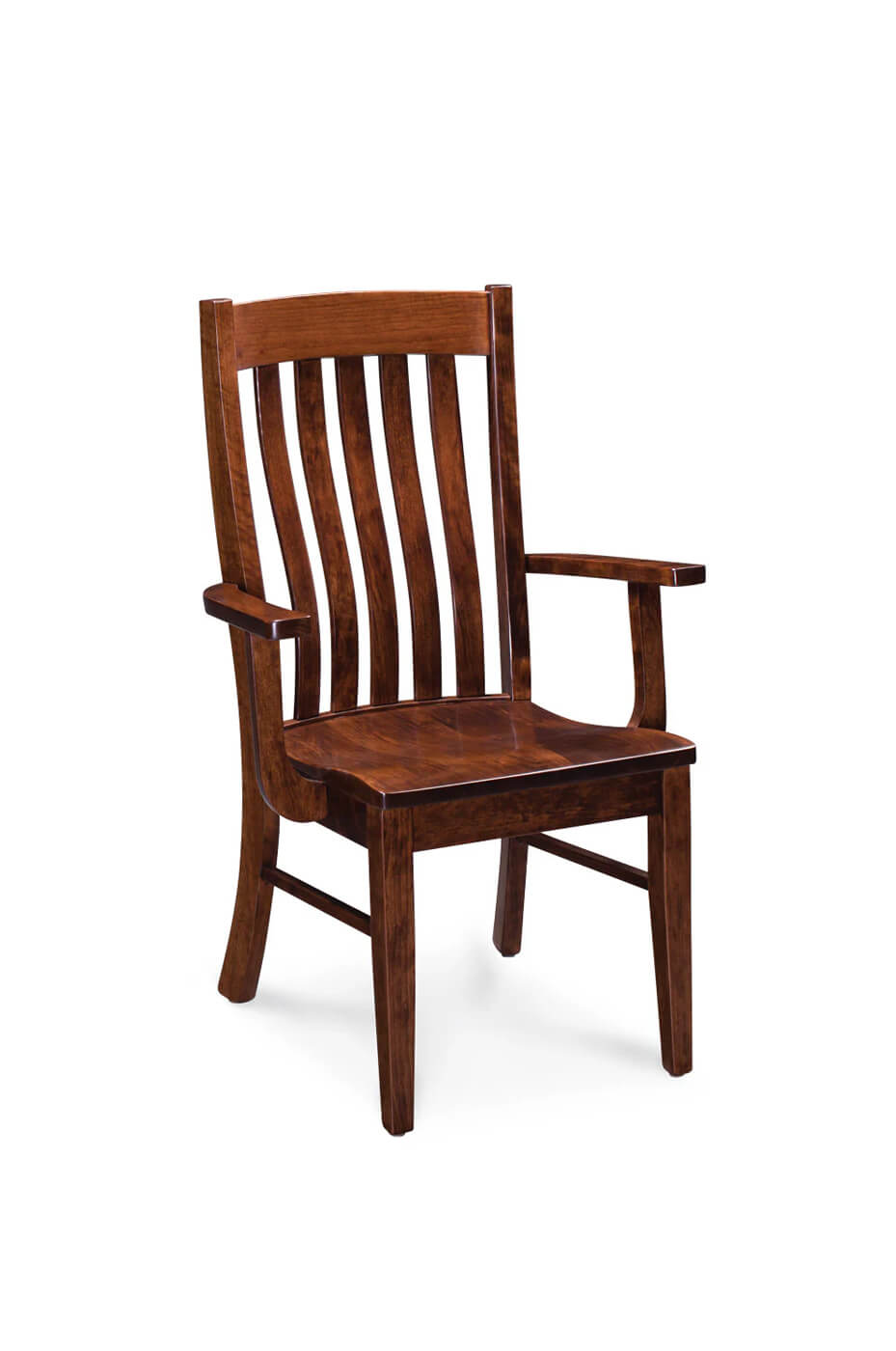 Bradford Mission-Style Wood Arm Chair with High Back