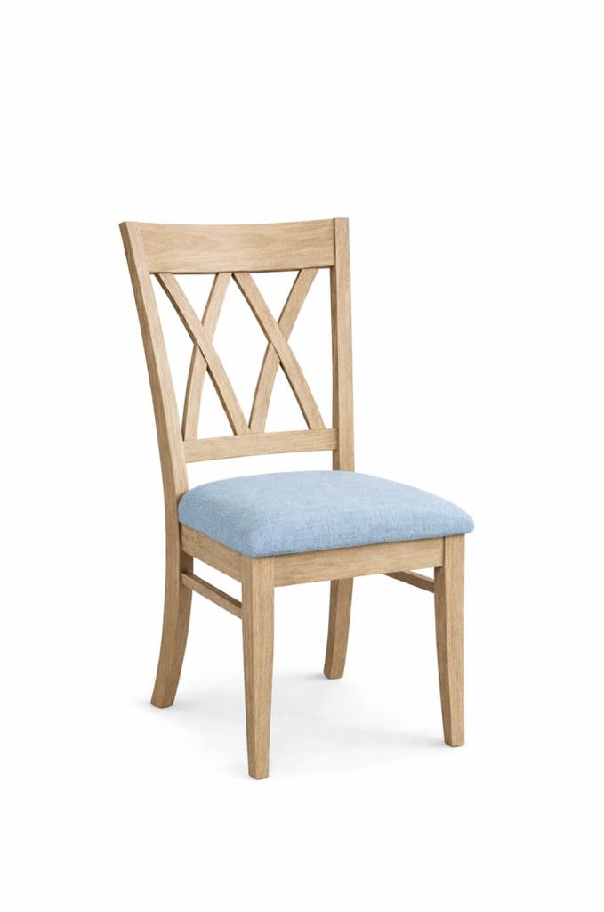 Simply Amish's Bristol Coastal Solid Wood Dining Chair with X Back