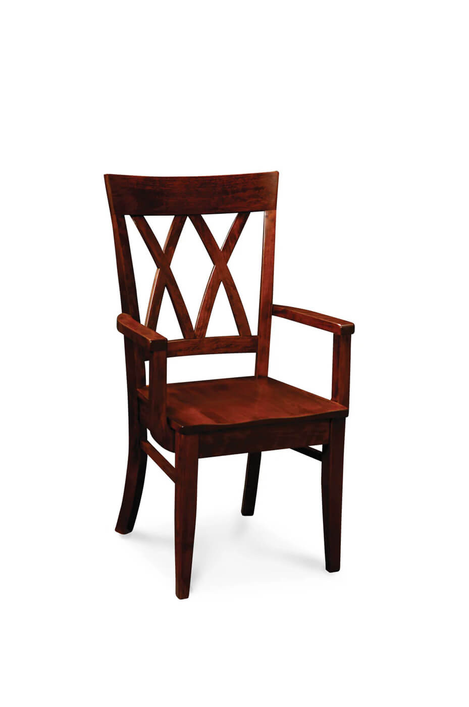 Bristol Traditional Wood Arm Chair with X Back