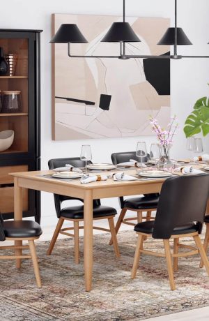 Simply Amish's Broadway Modern Leather Dining Chairs in Dining Room - Full