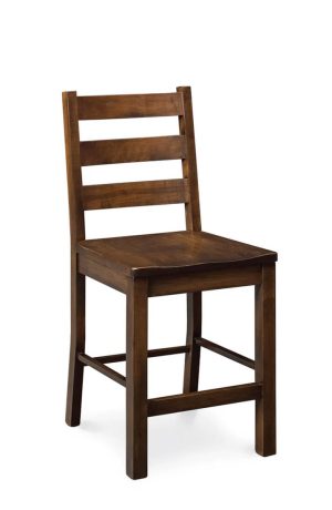 Simply Amish's Camden Stationary Solid Wood Bar Stool with Ladder Back
