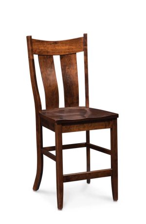 Simply Amish's Corbin Solid Wood Bar Stool with High Back