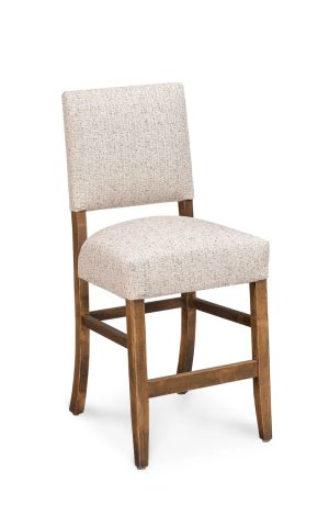 Simply Amish's Cornelia Upholstered Wood Bar Stool with Back