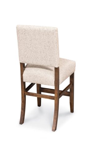 Simply Amish's Cornelia Upholstered Wood Bar Stool with Back - Back View