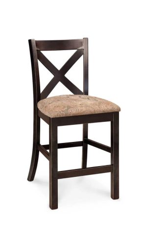 Lennox Classic Stationary Wood Stool with X Back
