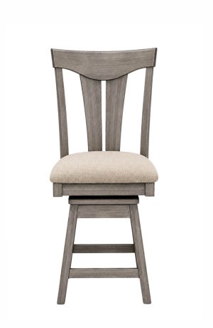 Dayton Amish Mission Style High Back Swivel Wood Stool