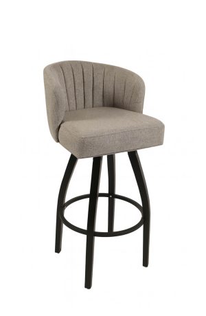 Trendler's T99 Black Wood Swivel Bar Stool with Inside Channeling