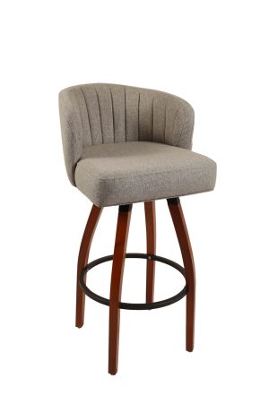 Trendler's T99 Wood Swivel Bar Stool with Inside Channeling