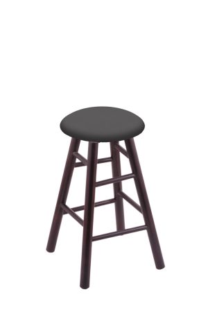 Holland's Darcy XL Dark Cherry Backless Wood Bar Stool in Canter Storm Vinyl