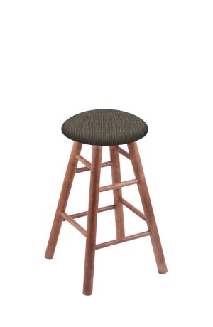 Holland's Darcy XL Medium Backless Wood Bar Stool in Graph Chalice Fabric